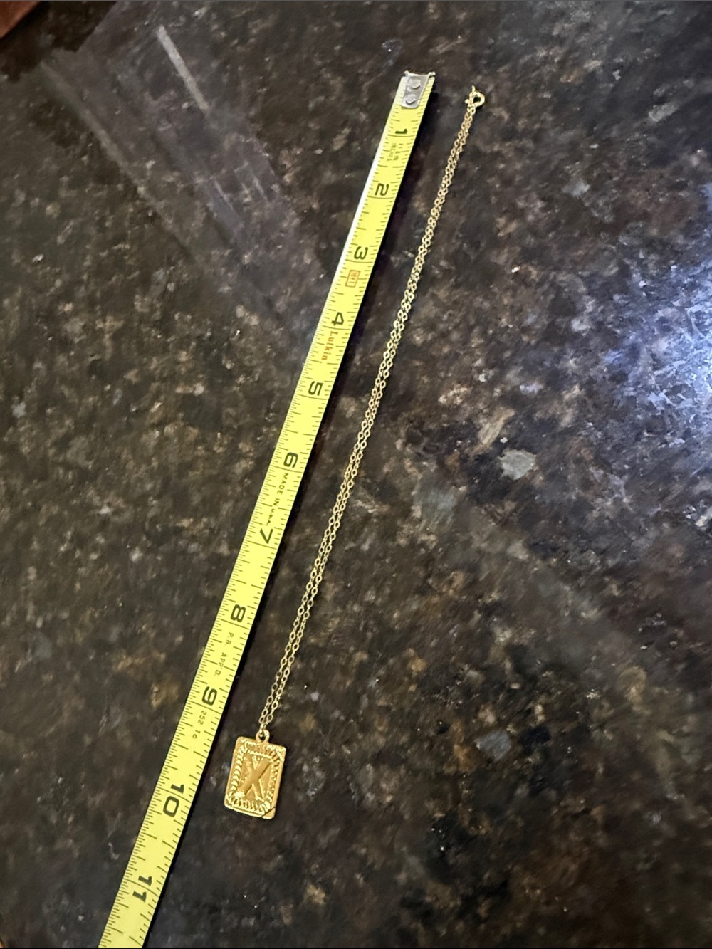Anthropologie Gold Plated Vintage-Style Monogram Initial "X" Pendant Necklace!🔥🔥 - Picture 16 of 16